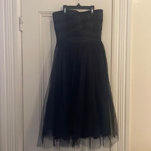 Black tulle cocktail dress